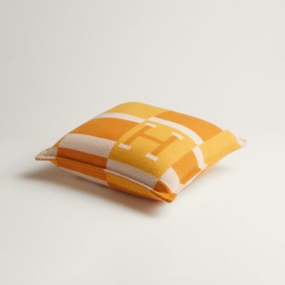 Hermès オレンジチェッククッション クッション - ホーム テキスタイル | エルメス | Hermès - エルメス